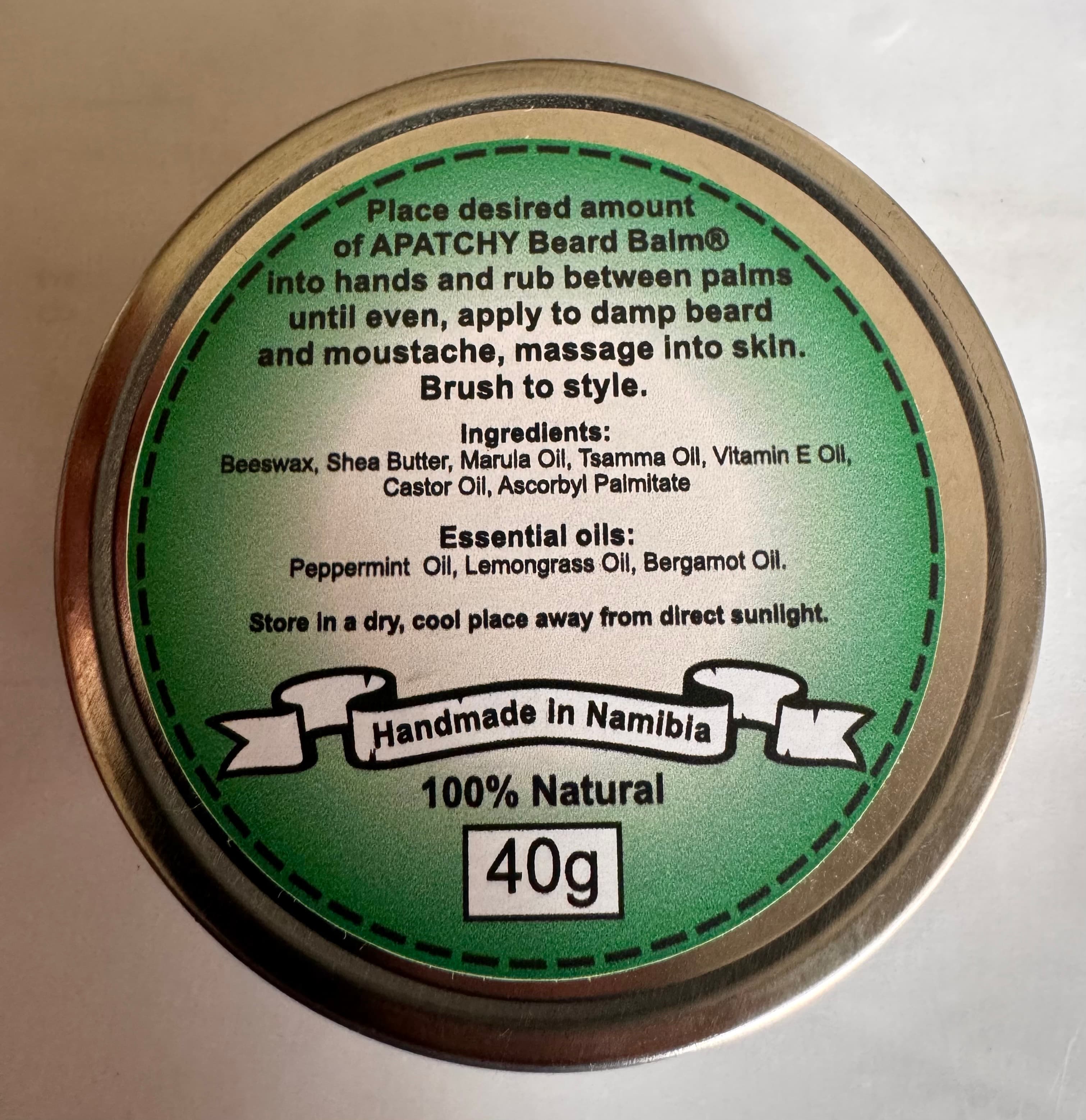 Apatchy Beard Balm Mint & Grass 40g - Image 2