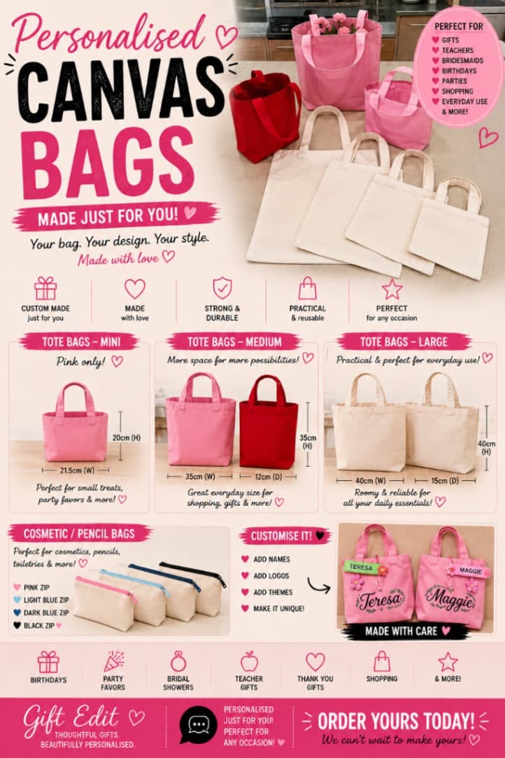 Personalised Canvas Bags