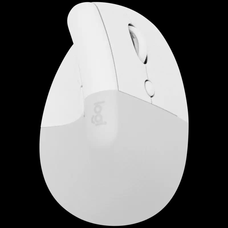 Logitech(R) Lift Vertical Ergonomic Mouse - Off-White/Pale Grey