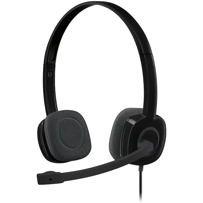 Logitech(R) H151 Stereo Wired Headset - Black