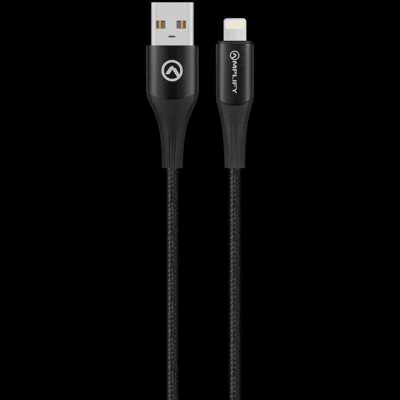Amplify Linked Series USB to Lightning Braided Cable - Black 1m