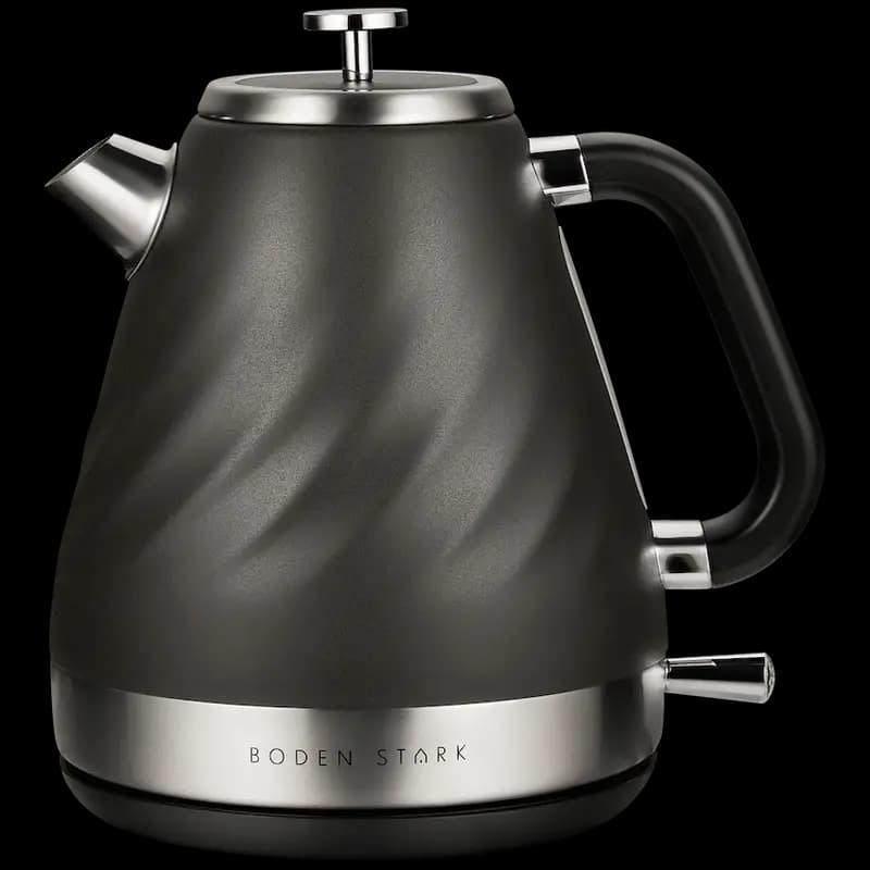 Boden Stark 1.7l Stainless Steel Kettle - Charcoal