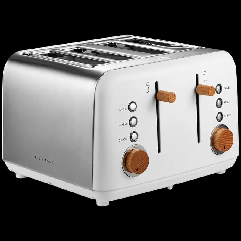 Boden Stark Anson Collection 4 Slice SS Toaster White