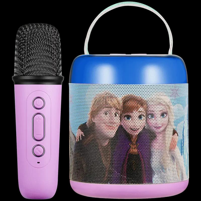 Disney Frozen Cylinder Karaoke Speaker with Bluetooth Microphone