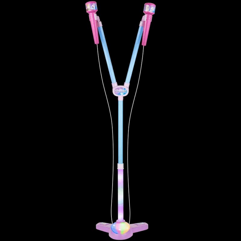Disney Frozen Double Karaoke Mic Stand with Colourful Lights