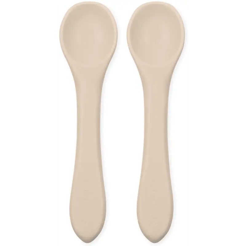 Echo Baby Silicone Feeding Spoons 2-Pack - Ivory