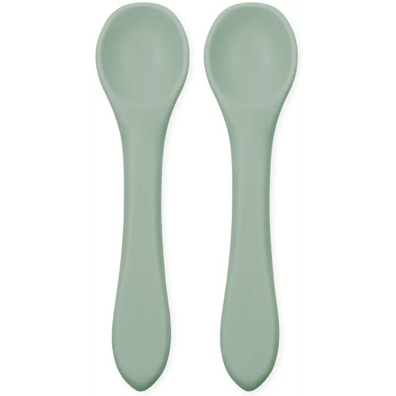 Echo Baby Silicone Feeding Spoons 2-Pack - Sage