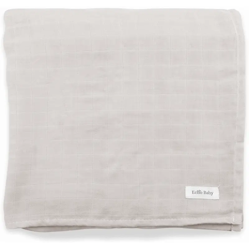 Echo Baby Muslin Swaddle Blanket - Stone