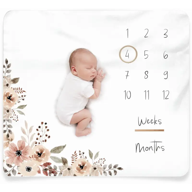 Echo Baby Milestone Blanket - Bloom