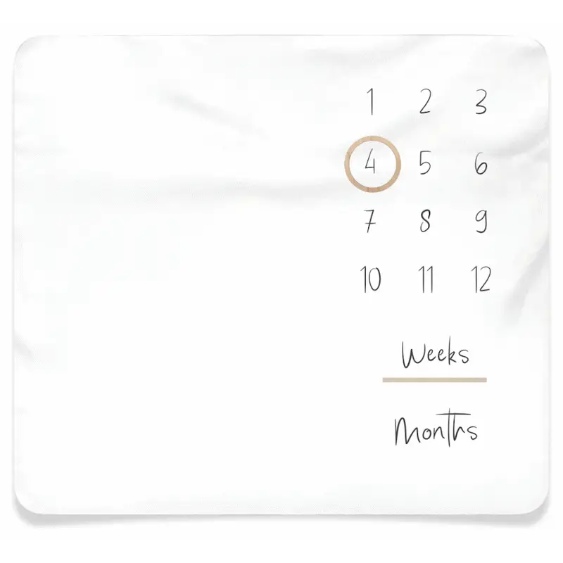 Echo Baby Milestone Blanket - White