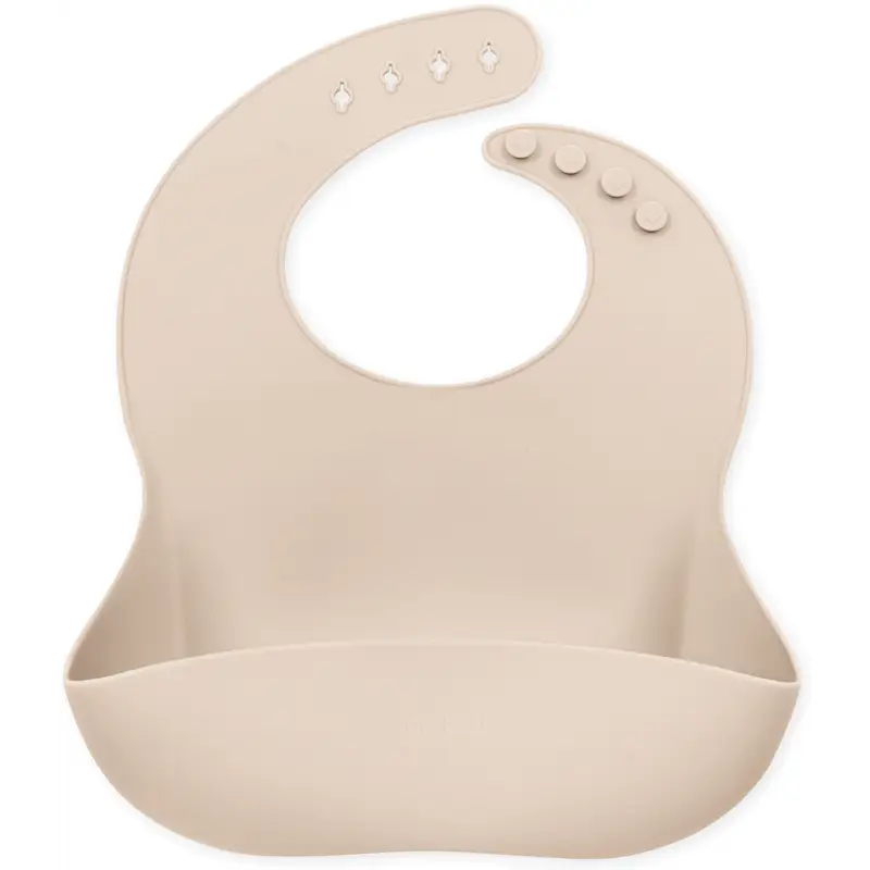 Echo Baby Silicone Bucket Bib - Ivory