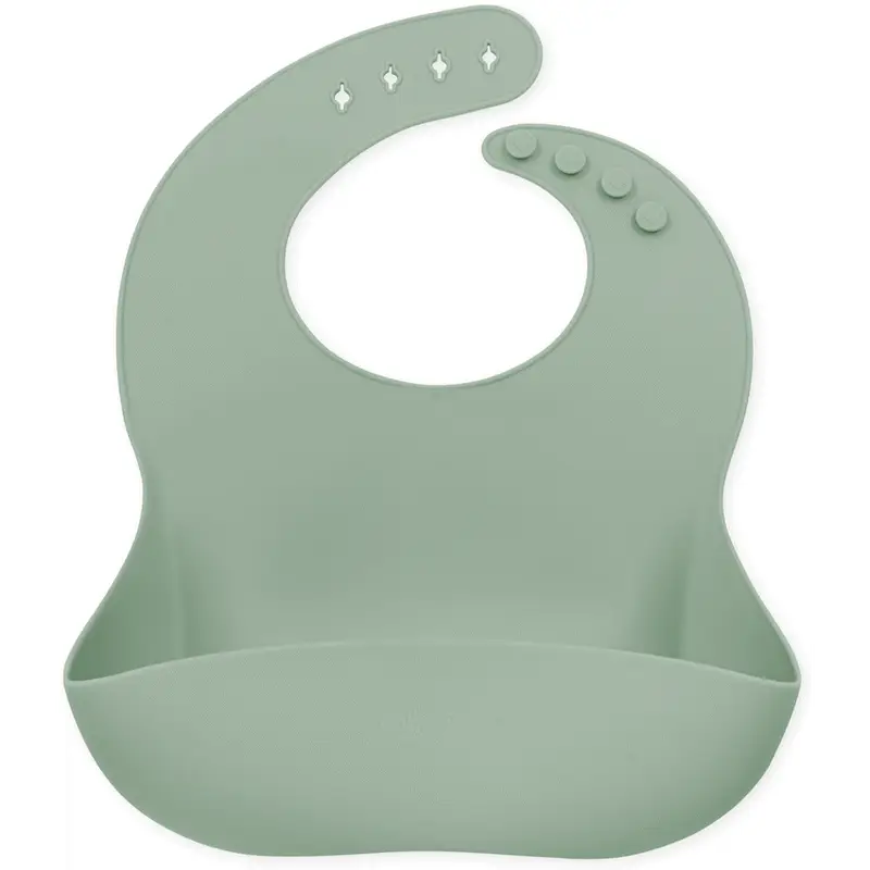 Echo Baby Silicone Bucket Bib - Sage