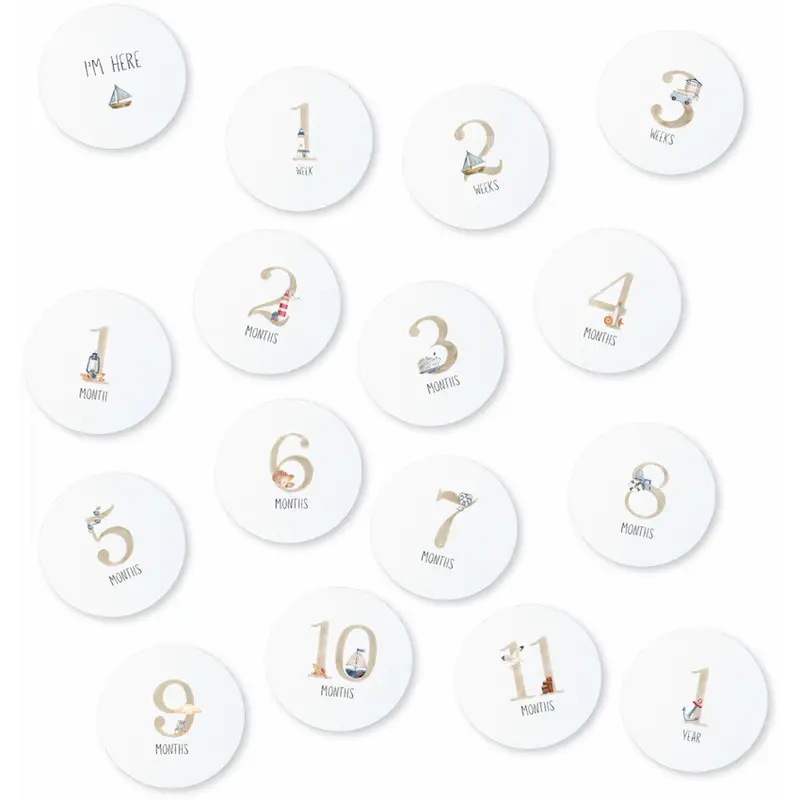 Echo Baby Milestone Cards - Nautical