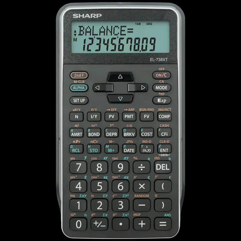 Sharp EL-738 XTB - Advanced Financial Calculator NEW DESIGN