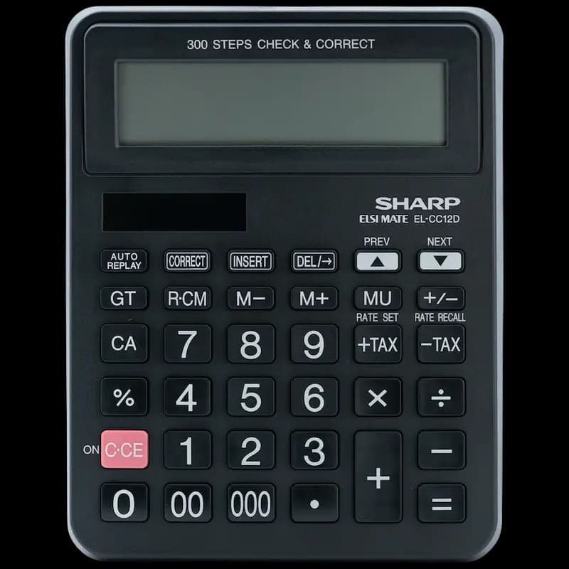 Sharp EL-CC12D Desk Calculator - CheckCorrect Tax