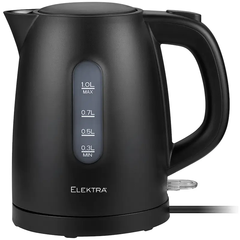 Elektra 1L Plastic Kettle - Black