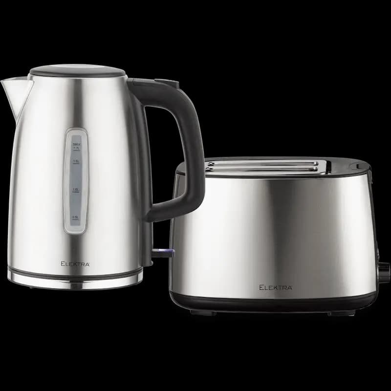 Elektra Kettle and Toaster Breakfast Set - Stainless Steel