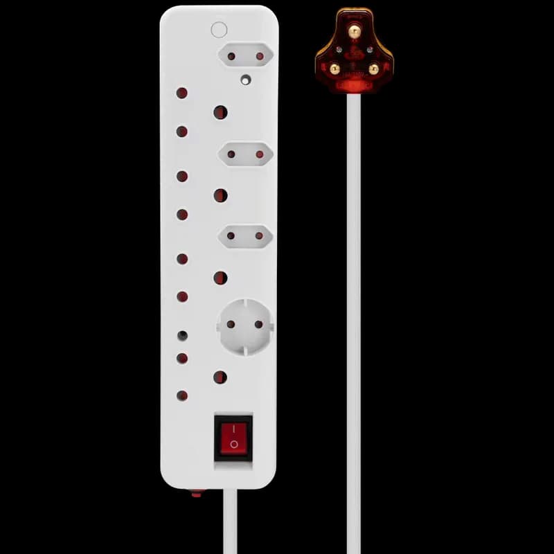 Ellies 8-Way High Surge Multiplug 0.5m