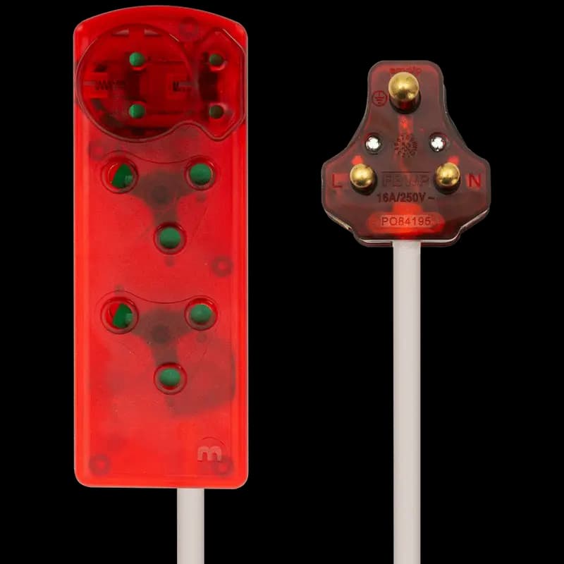 Ellies 4 Way High Surge Extension Lead - 3M