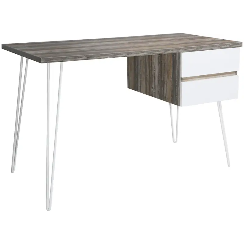 Everfurn Noble Desk with Two Drawers