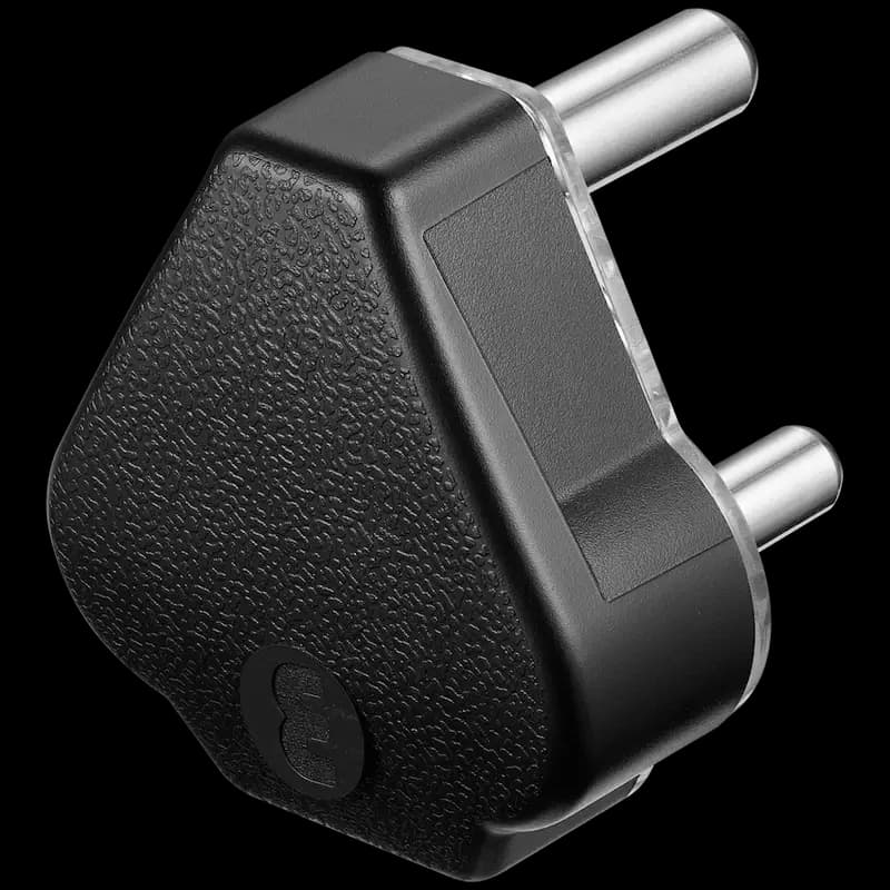 Ellies 16a Heavy-Duty Rubber Screw-on Plug Top - Black