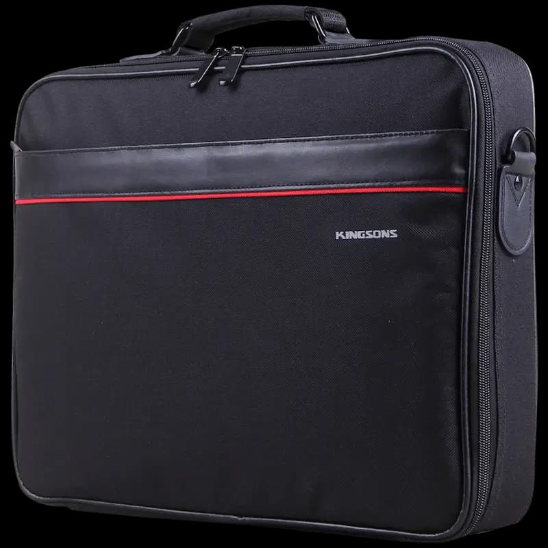 Kingsons 15.6" Black Shoulder Bag - Office Series