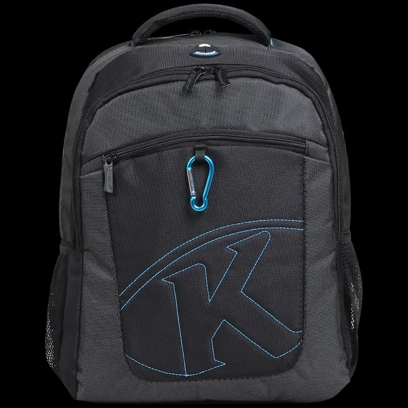Kingsons 15.6" black laptop backpack with key chain