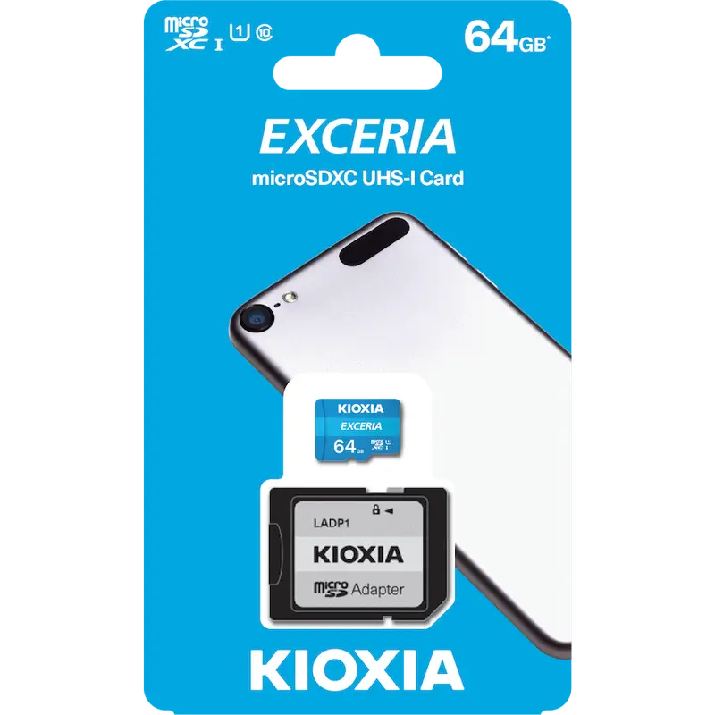 Kioxia 64gb Micro SDHC - UHS-1 Read 100MB/s CL10
