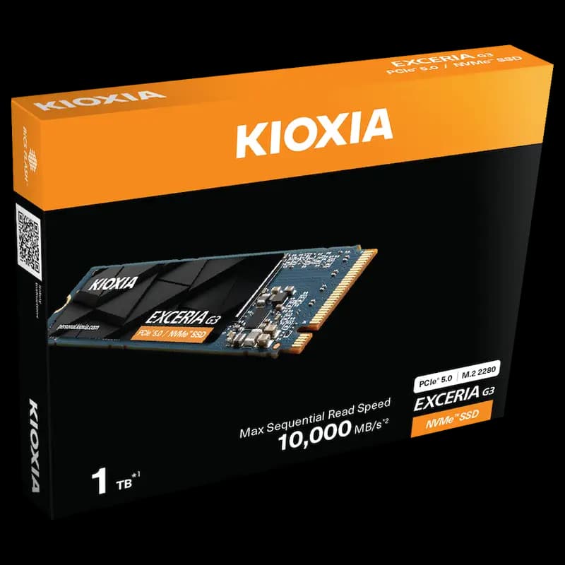 KIOXIA EXCERIA G3 NVMe Series/PCIE 5/M.2 2280 1000GB (10,000/8,900) / 1.3M