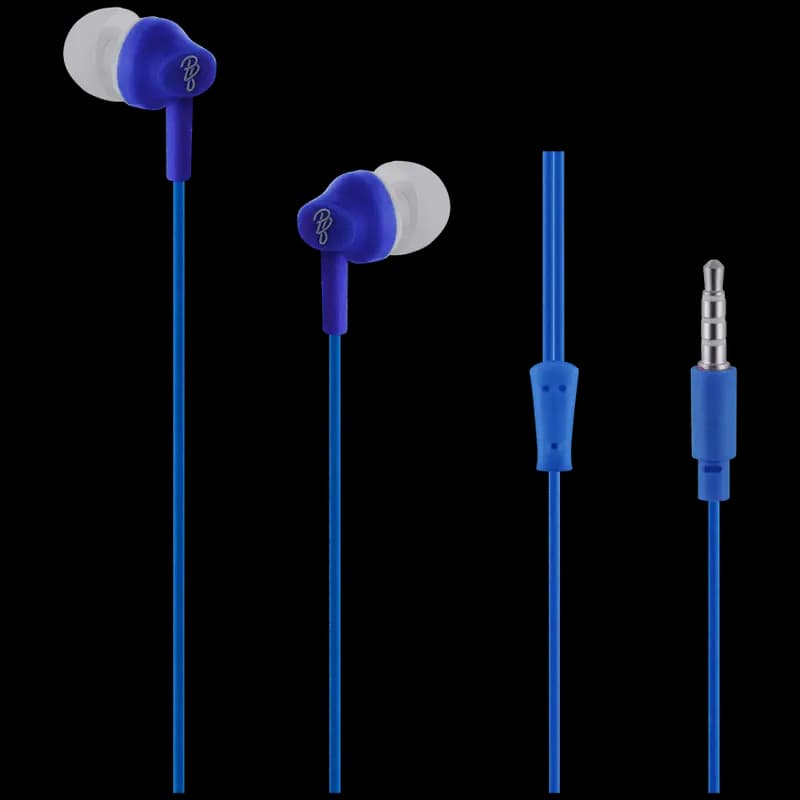 Pro Bass Genesis series Packaged Aux earphone No Microphone- Royal Blue