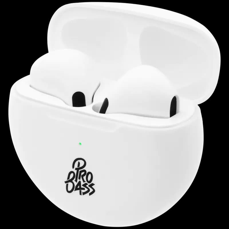 Pro Bass Future Series True Wireless Earphones with Charging Case - White