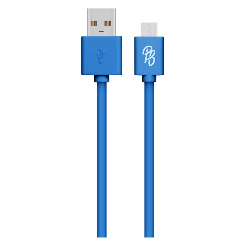 Pro Bass Power Series Boxed Round Micro USB Cable - Blue