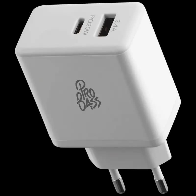 Pro Bass RapidCharge Series 32w Dual USB and Type-C Wall Charger