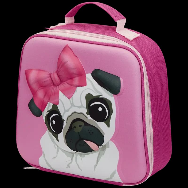 Quest Pug 3D EVA Lunch Bag - Pink