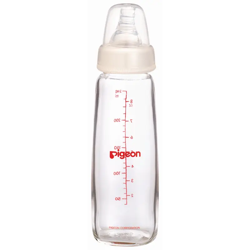 Pigeon Flexible Glass Bottle with Peristaltic Nipple 240ml