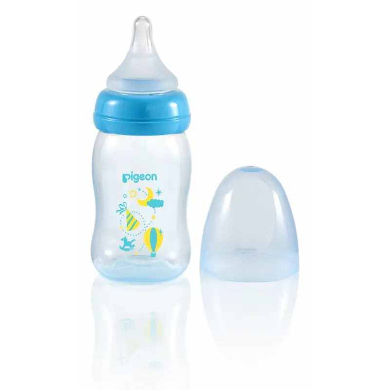 Pigeon Peristaltic Plus PP Bottle 160ml (SS Hole) - Blue