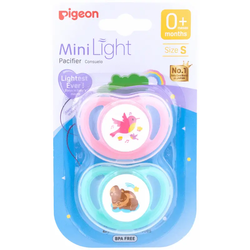 Pigeon - Minilight Pacifier (2 Pc) S Bird & Squirrel