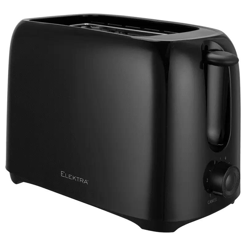 Elektra Basic 700w 2-Slice Toaster - Black
