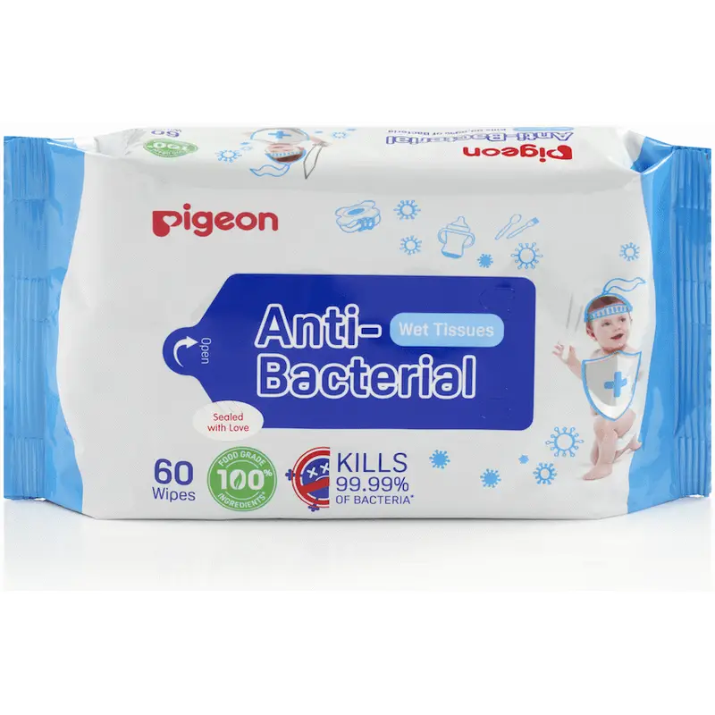 Pigeon - Anti-Bacterial Wipes 60's