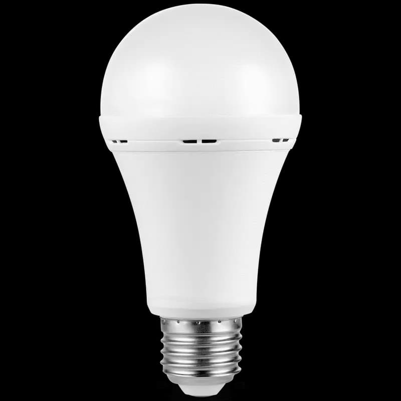 Switched 9w A60 Rechargeable LED Light Bulb - E27 - Warm White