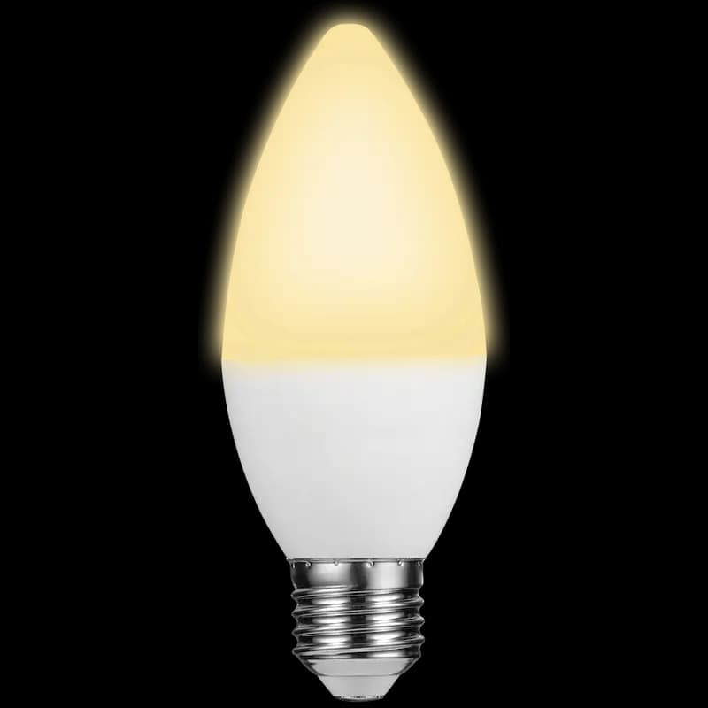 Switched 5w Candle LED Light Bulb E27 - Warm White