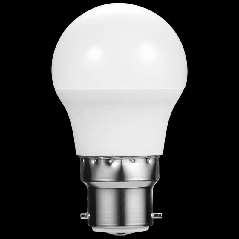 Switched 5w Golfball LED Light Bulb B22 - Warm White