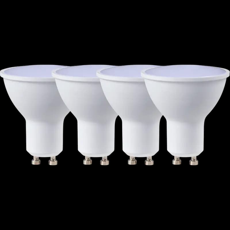 Switched 3w GU10 Rechargeable LED Light Bulb - CW - 4 Pack