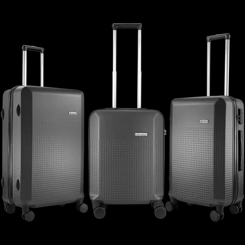 Travelwize Cyclone ABS 4-Wheel Spinner 3-Piece Luggage Set - Granite