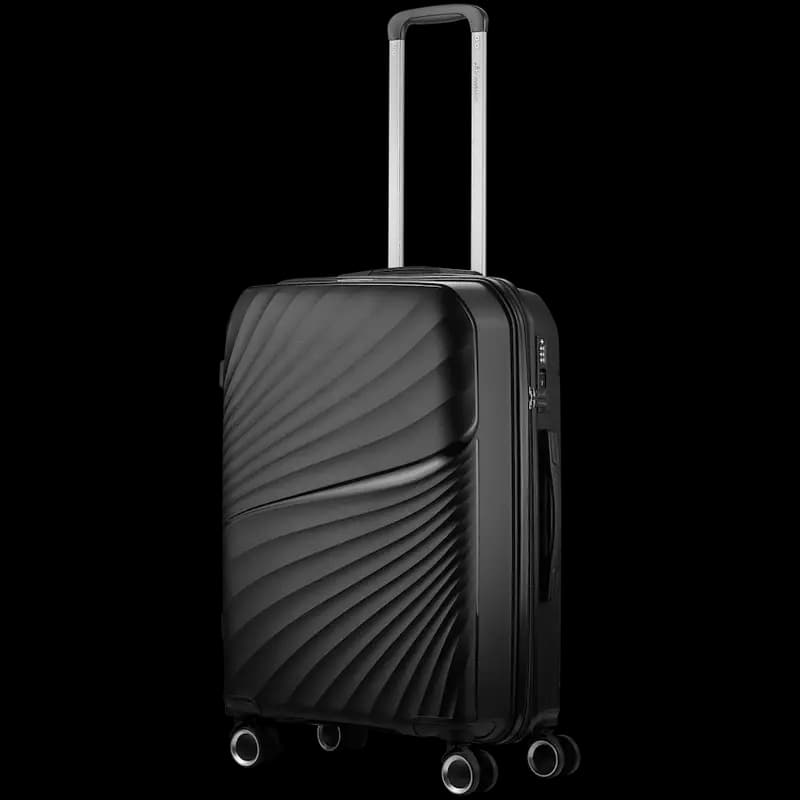 Travelwize Quartz PP 66cm 4-Wheels Spinner Luggage - Black