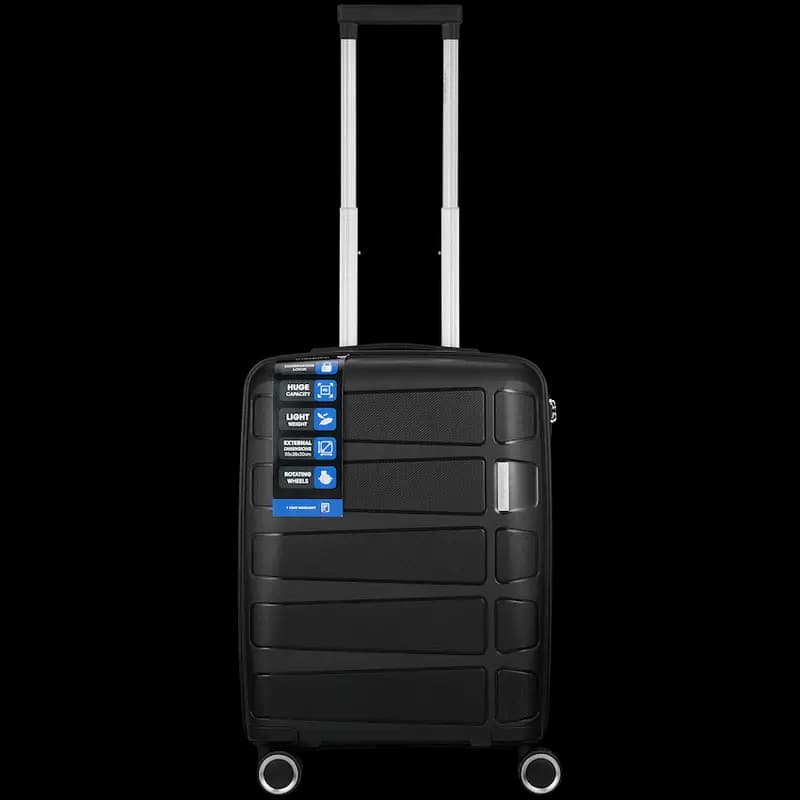 Travelwize Tourer PP 55cm 4-wheel Spinner Luggage Black