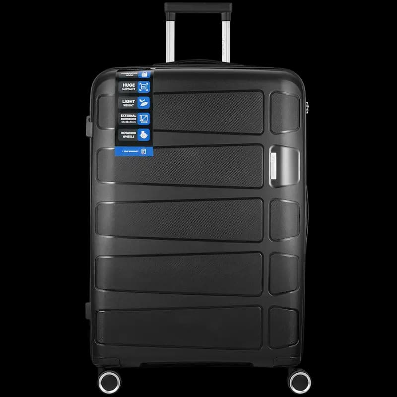 Travelwize Tourer PP 75cm 4-wheel Spinner Luggage Black
