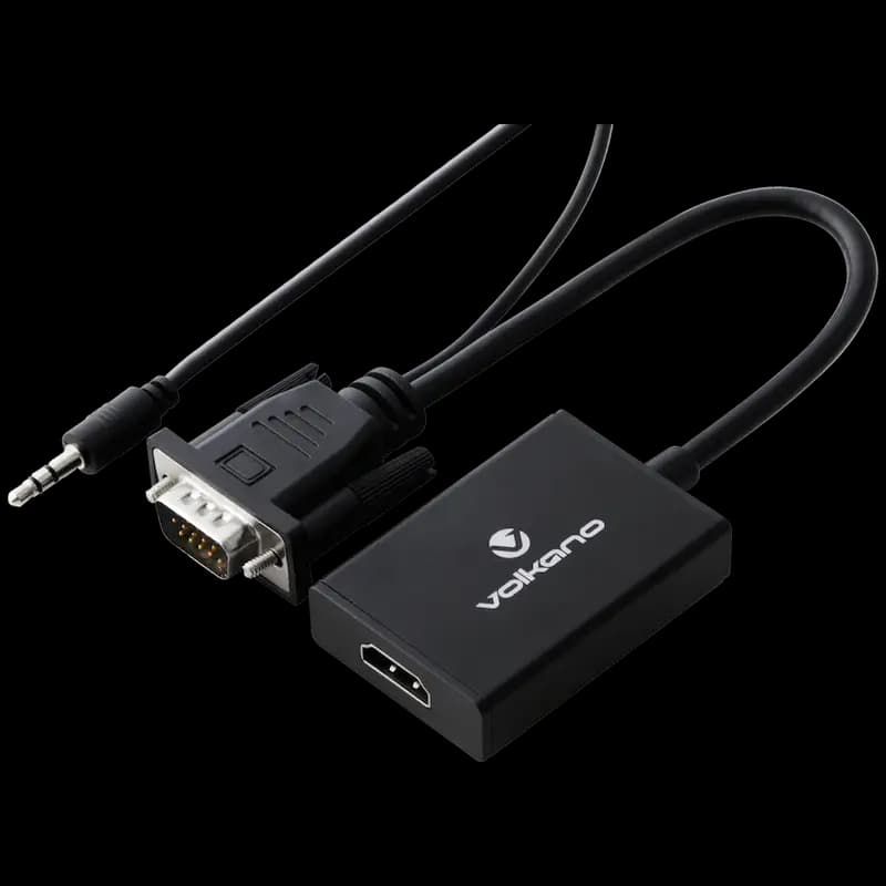 Volkano Append series VGA male to HDMI female converter, 10cm cable, with Sound