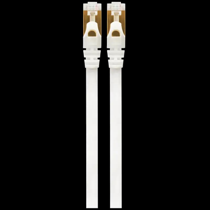 VolkanoX Giga Series Cat 7 Ethernet Cable 10m - White, Gold-Plated Tips