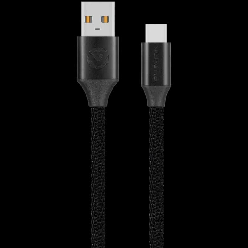 Volkano Weave Series Braided USB A to Type-C Cable 1.2m 60w - Black